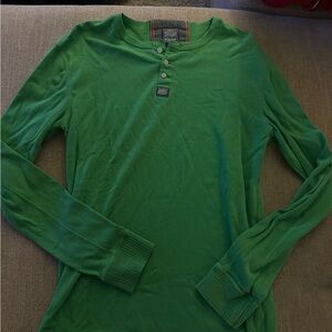 Superdry Vibrant Green Long Sleeve Henley